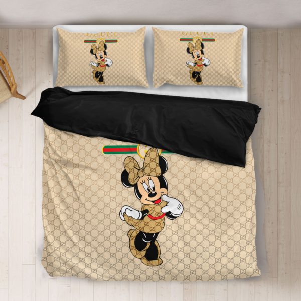 Cartoon Minnie Mouse Gucci Bedding Set