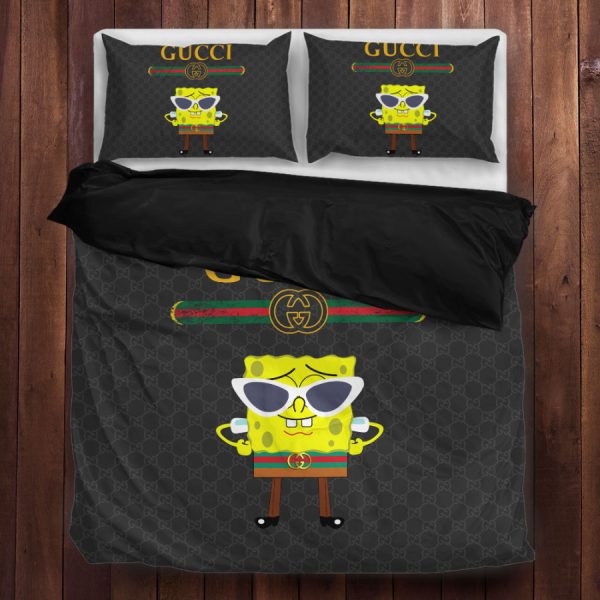 Cartoon SpongeBob SquarePants Gucci Bedding Set