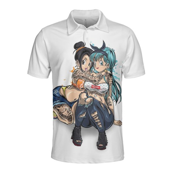 Anime Dragon Ball Bulma And Chichi Polo Shirt