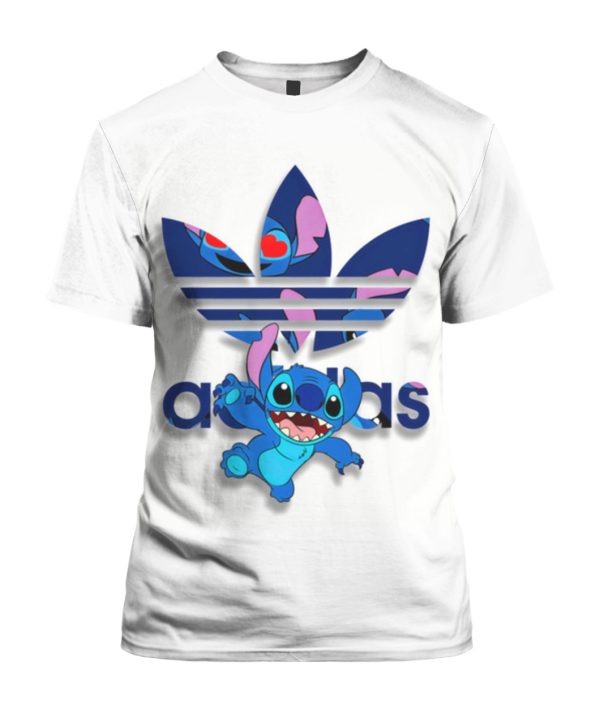 Cartoon Lilo And Stitch Adidas T-Shirt