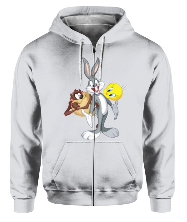 Bugs Bunny, Tasmanian Devil, Tweety Bird, Looney Tunes Zip Hoodie